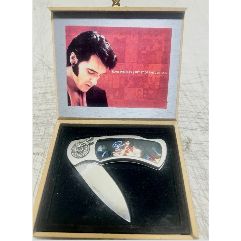Elvis Presley Artist Century Collectible Knife With‎ Case Memorabilia